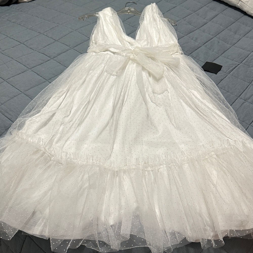 Lulu's White Tulle Dress